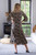 Geo Long Sleeve Wrap Dress LDR-04-GEO