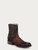 Embroidery Sueded Round Toe Zip Up Boot A4960