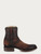 Embroidery Sueded Round Toe Zip Up Boot A4960