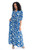 Button Down 1/2 Sleeve Maxi Dress with Belt AZURA DAI DRESS