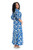 Button Down 1/2 Sleeve Maxi Dress with Belt AZURA DAI DRESS