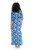 Button Down 1/2 Sleeve Maxi Dress with Belt AZURA DAI DRESS