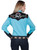 Poly/rayon blend snap front blouse PL-637