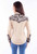 Poly/rayon blend snap front shirt,Floral Tooled Blouse PL-654