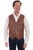 Snap Front Leather Vest 1035