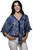 Paisley Print Tie Front Blouse HC1042