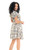 Short Sleeve Short Wrap Dress LAPIS SHORT WRAP DRESS
