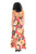 BIg Floral Dress With Double Layer Skirt COSMOS MAXI HALTER DRESS
