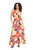 BIg Floral Dress With Double Layer Skirt COSMOS MAXI HALTER DRESS
