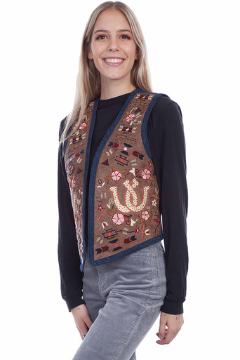 Embroidered Horseshoe Vest L1068 - Parts Unknown