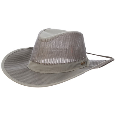 パナマ帽 Adult Wide Brim + Flap Neck Sun Protective Adventure Hat | White