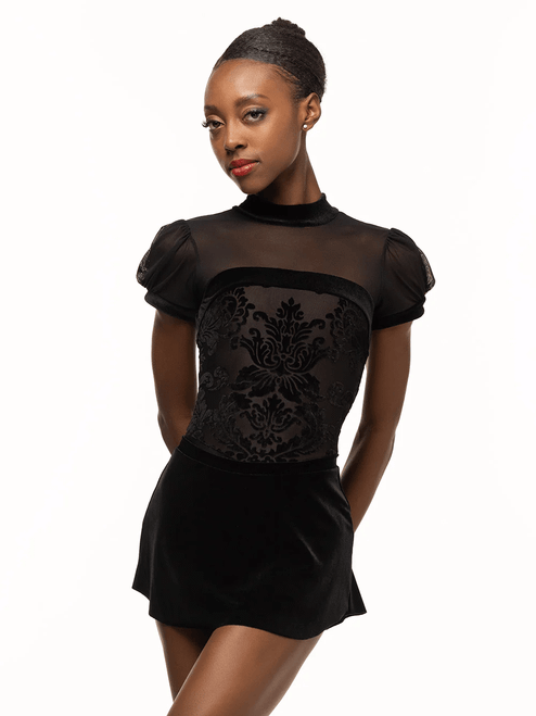 Eleve Velvet Tulip Skirt - Black - M