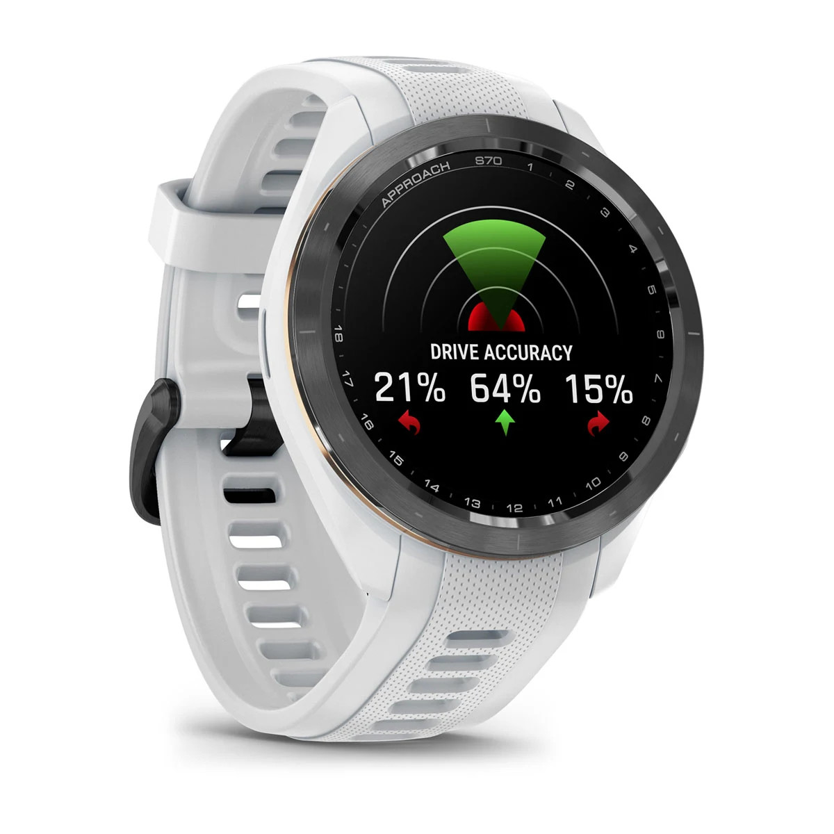 Approach® S70 - 42 mm Black/Peach Ceramic Bezel with White