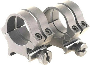 WEAVER RINGS DETACHABLE QUAD- LOCK 1" HIGH SILVER .332"