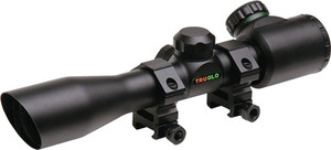 TRUGLO CROSSBOW SCOPE 4X32 BLACK WITH RINGS ILLMNTD RETCL