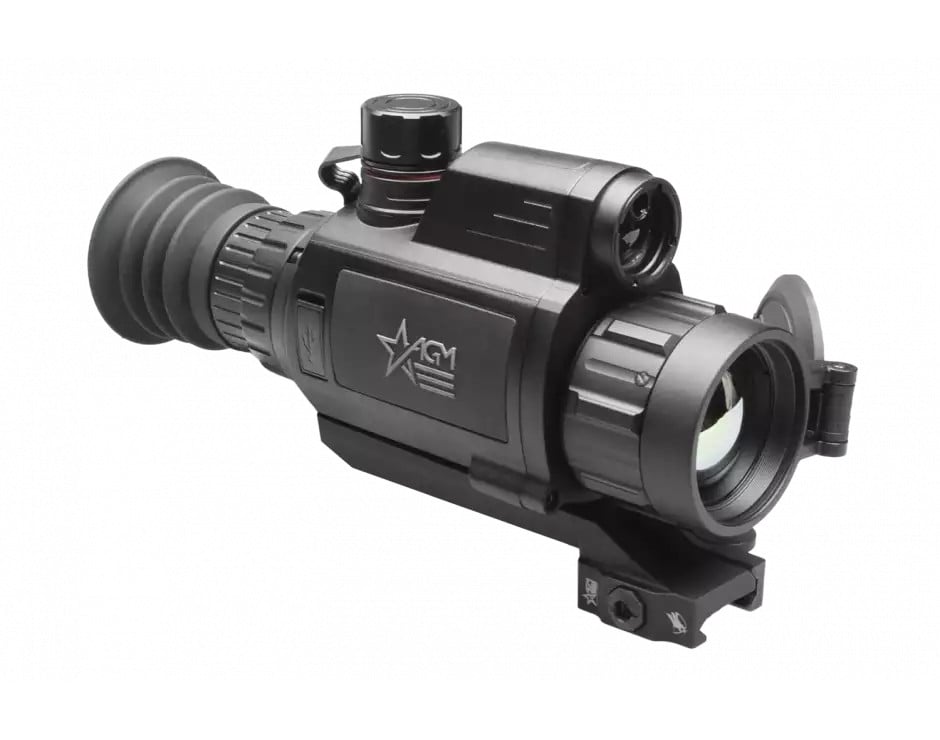 AGM Varmint V2 LRF 35-384 showing OLED display and controls