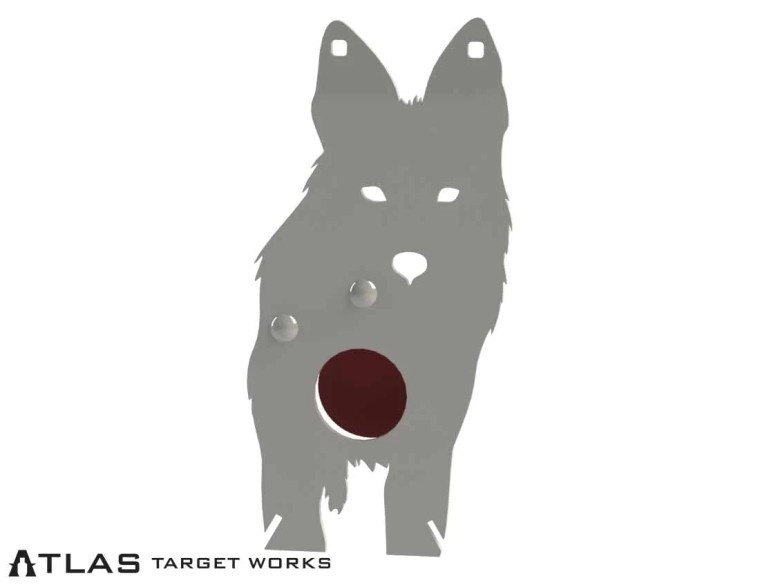 FULL SIZE AR500 FRONT FACING COYOTE TARGET W/ REACTIVE VITAL