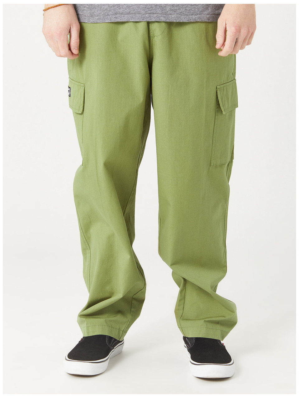 Obey Low-Rise Relaxed Cargo Pants - Green – Dolls Kill