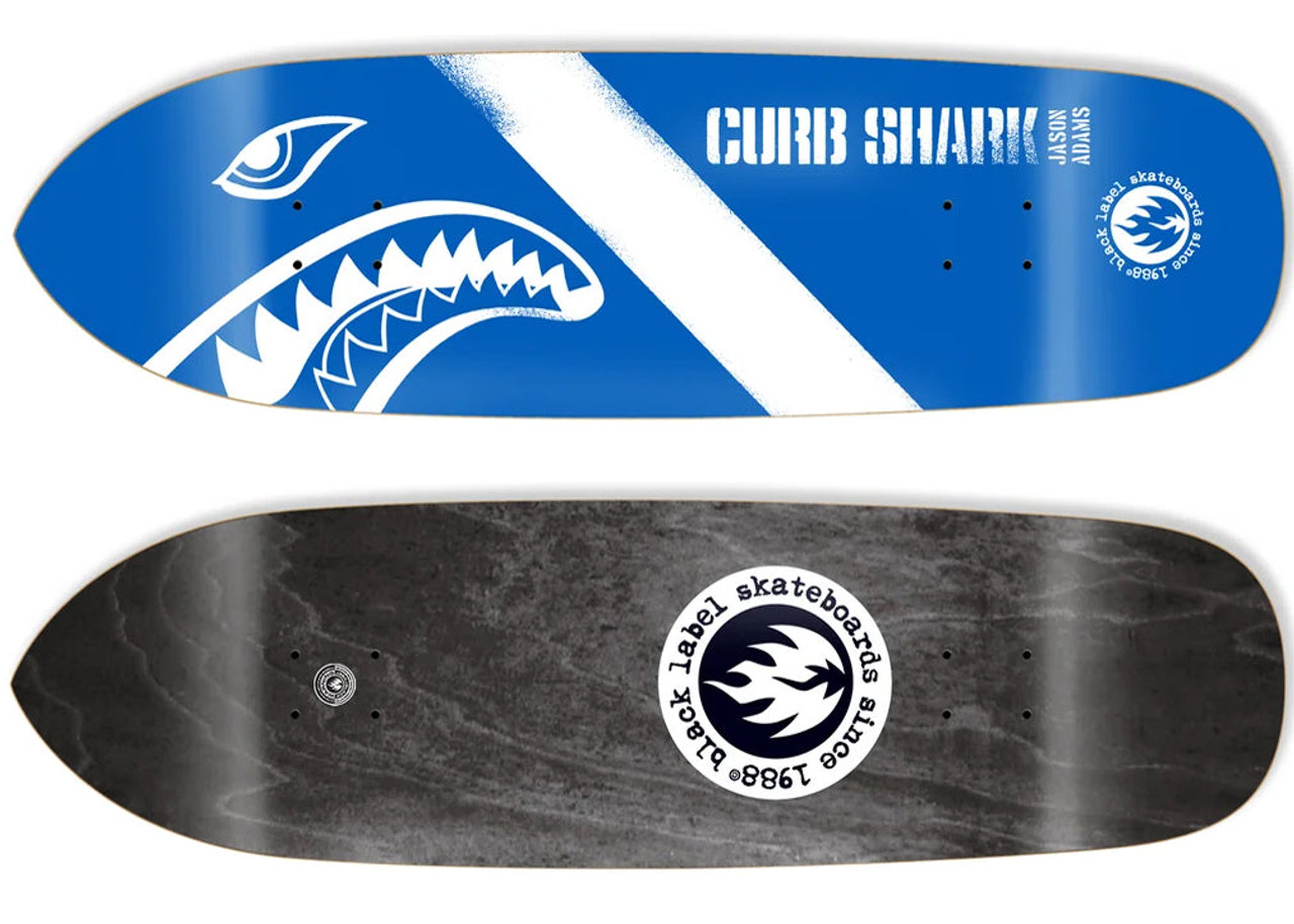 Black Label Adams Curb Shark Point Skateboard Deck 9.5