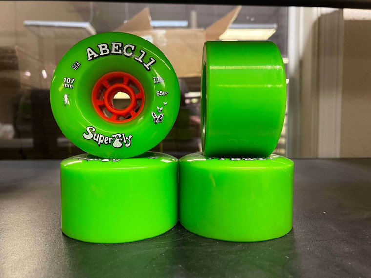 ABEC11 SuperFly Wheels Set Green 107mm/74a (W8)