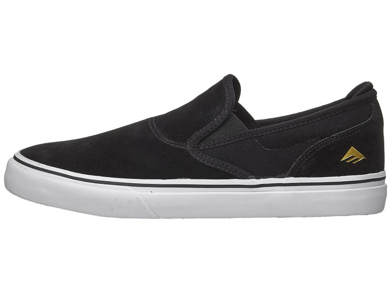 Emerica Wino G6 Slip On Shoes  Black/White/Gold