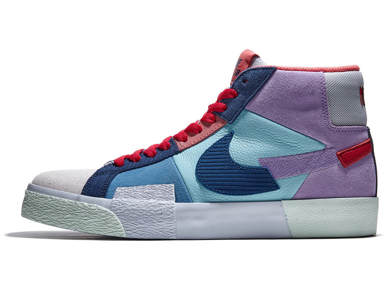 Nike SB Blazer Mid Prm Shoes  Lilac/Court Blue-Copa-Blue