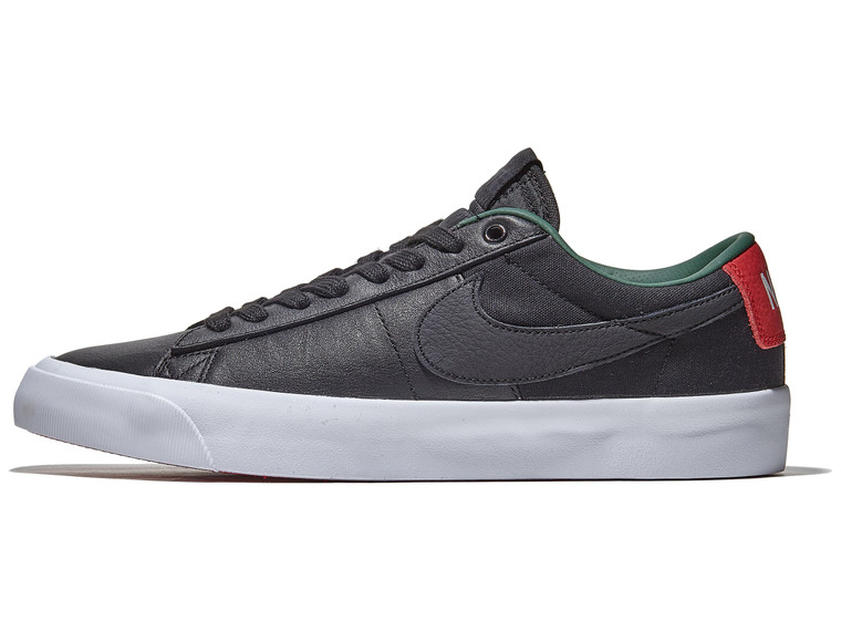 Nike SB Blazer Low Pro GT Shoes  Black/Red-Fir-Off White