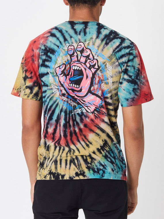 Santa Cruz Spiral Strip Hand T-Shirt  Dark Rainbow