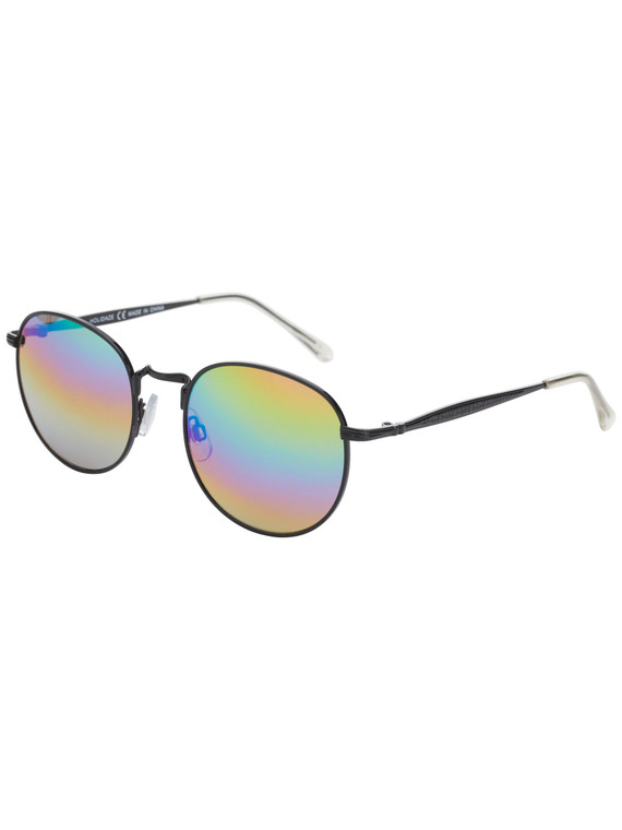 Happy Hour Riley Holidaze Sunglasses  Blk/Rainbow Mirror