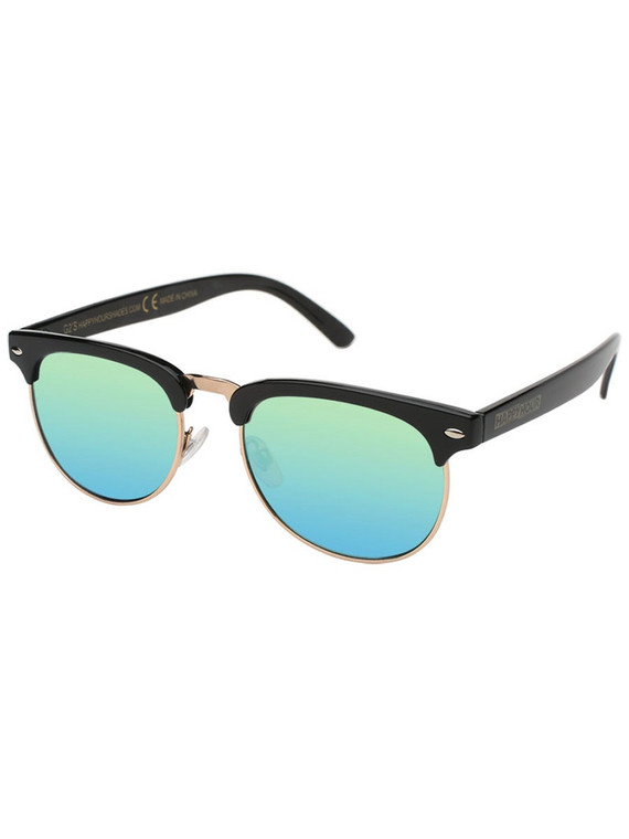 Happy Hour Herman G2 Sunglasses   Black/Gold Mirror