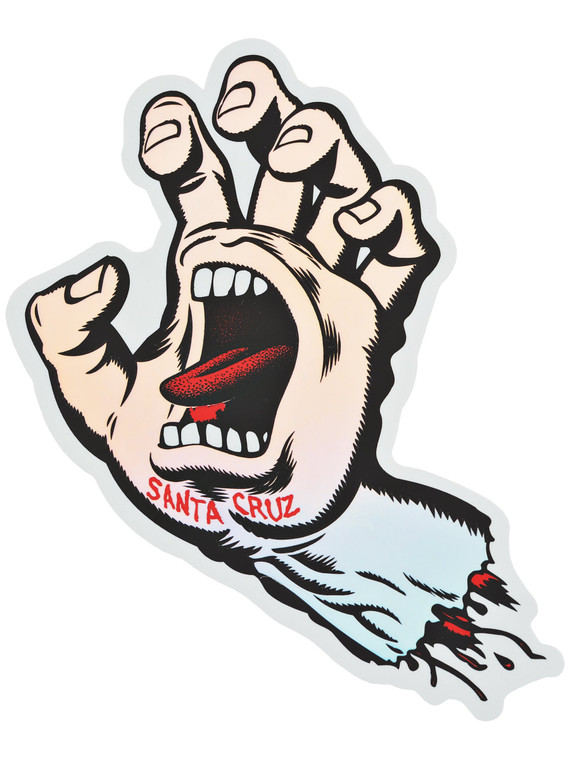 Santa Cruz Screaming Metallic Hand 4" x 6.25" Sticker