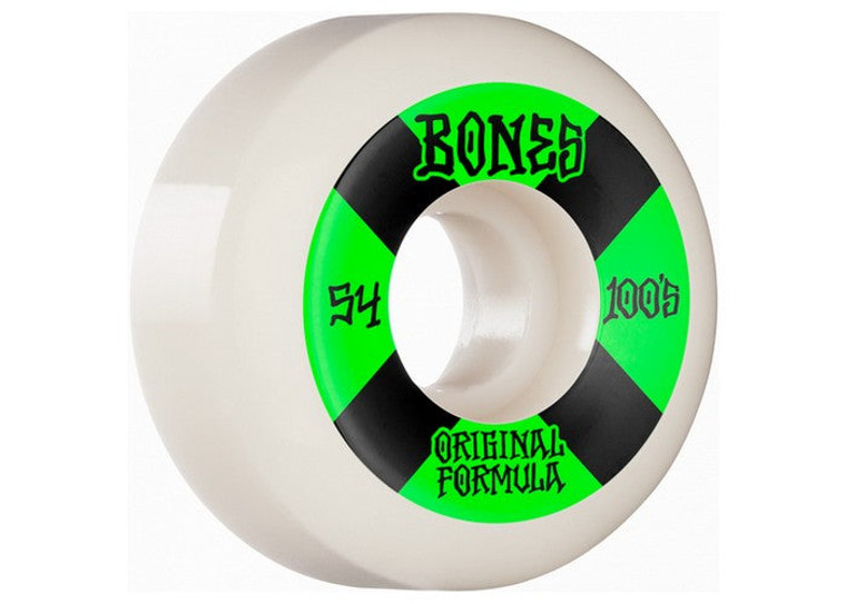 Bones 100'S V5 Sidecut White 54MM Skateboard Wheels