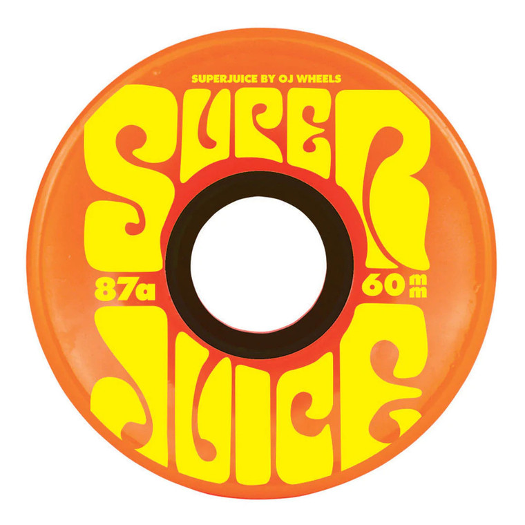 OJ's Super Juice 55mm 87a Skateboard Wheels Orange Yellow