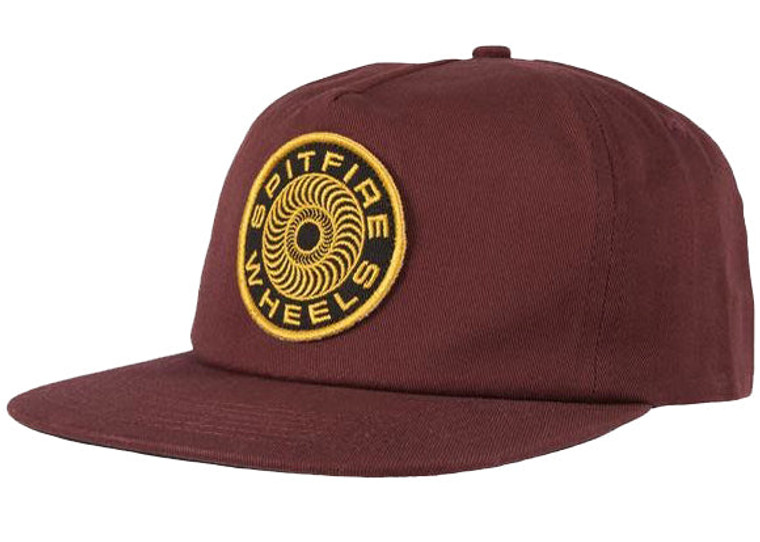 Spitfire Classic 87' Swirl Patch Snapback Cap Brown Gold