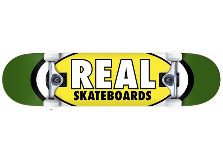 Real Classic Oval II 7.5" Complete Skateboard Green