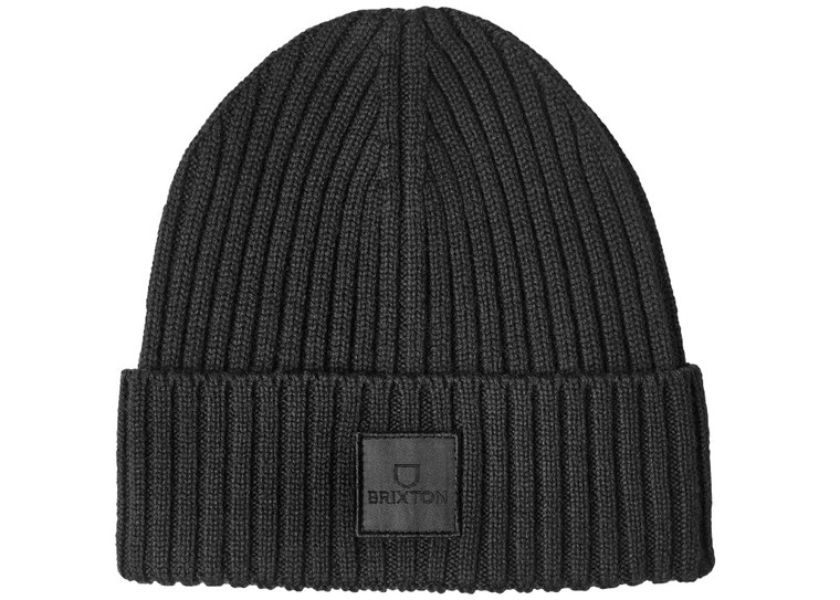 Brixton Alpha Square Merino Wool Beanie Black