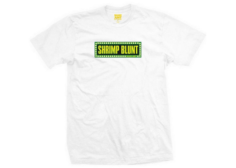 Shake Junt Shrimp Sticker T-Shirt White