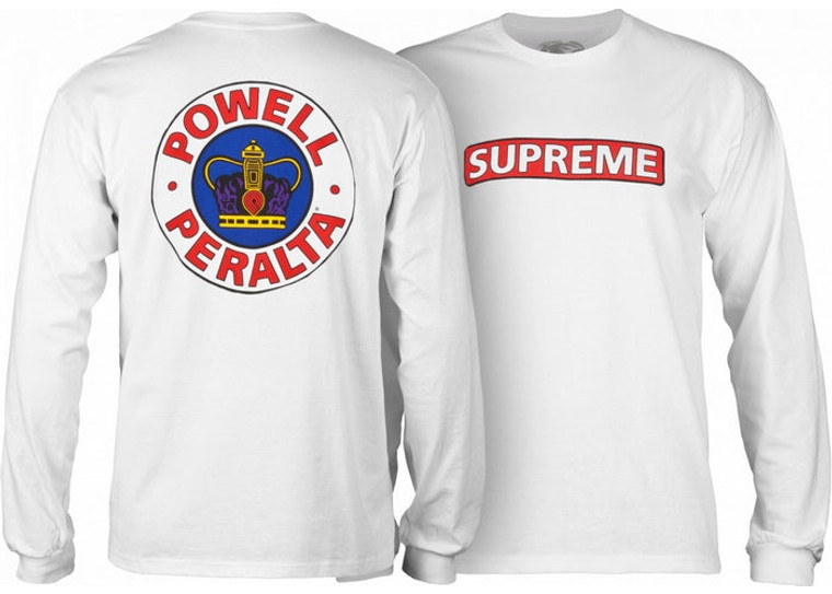 Powell Peralta Supreme Long Sleeve White