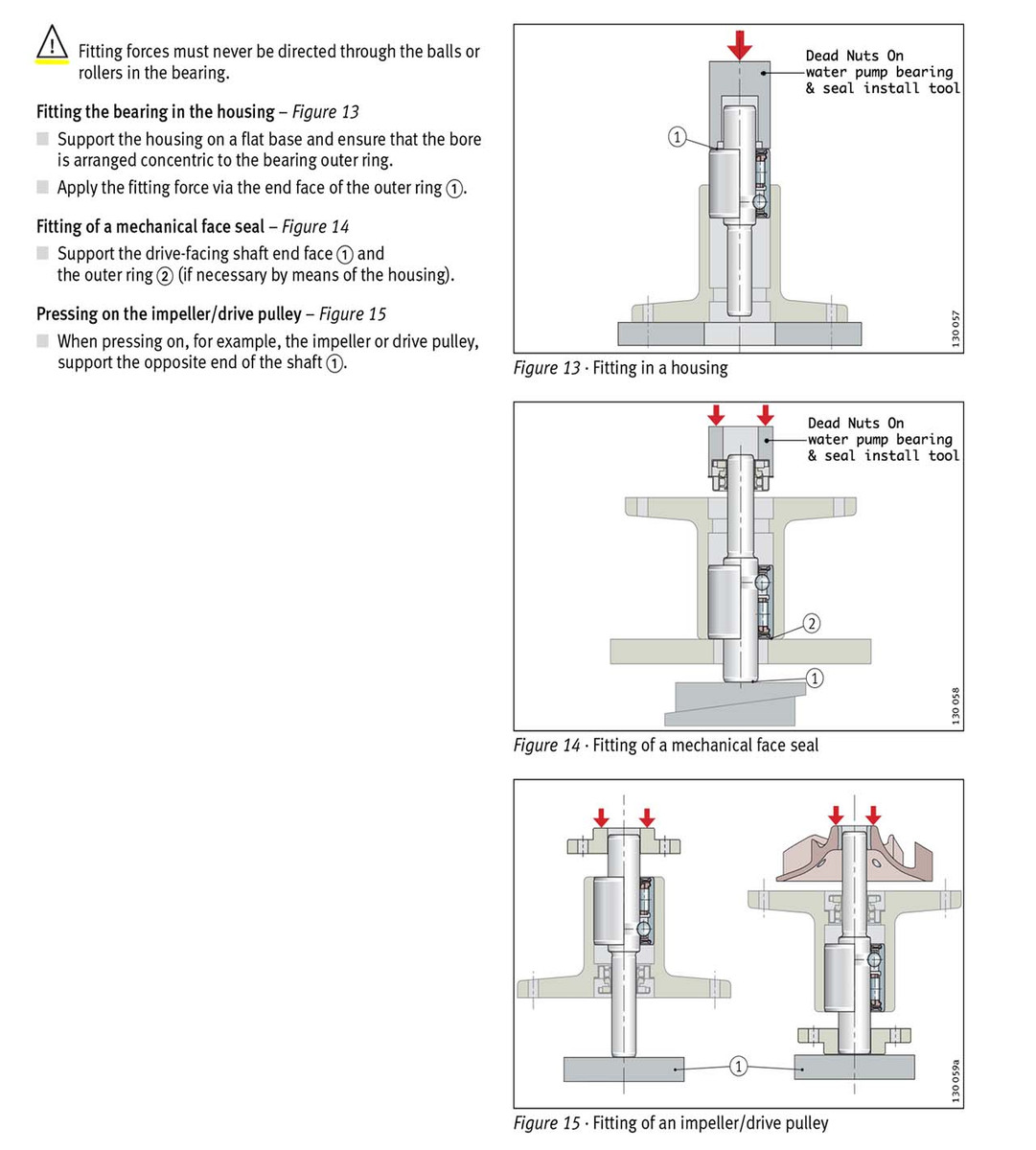 1962 68 Fe Big Block Small Bearing Water Pump Rebuild Kit Dead Nuts On