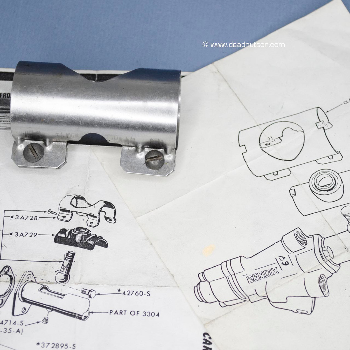 Power Steering Control Valve Ball Stud Clamp Dead Nuts On