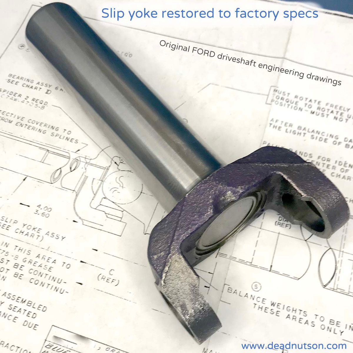 1967-69 FORD Concours Driveshaft Restoration Service - Dead Nuts On