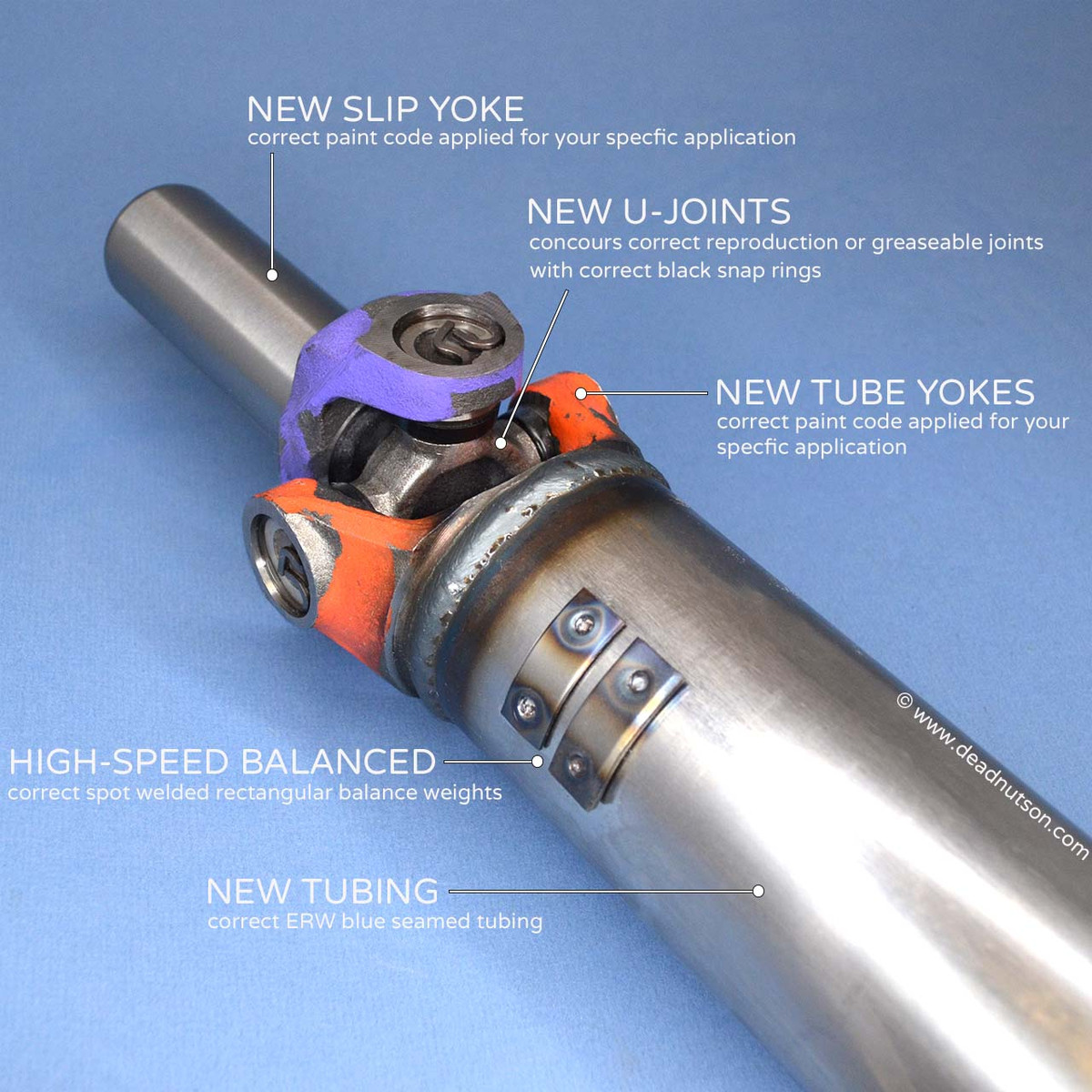 1970 428 CJ 4-Speed Reproduction Driveshaft - Dead Nuts On