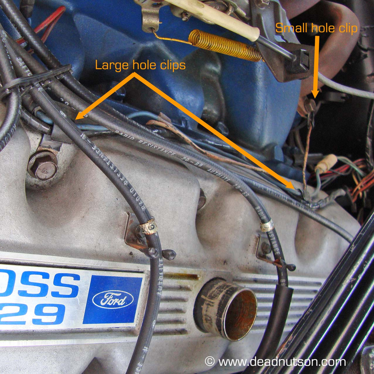 Boss 429 Engine Feed Wire Harness Clips