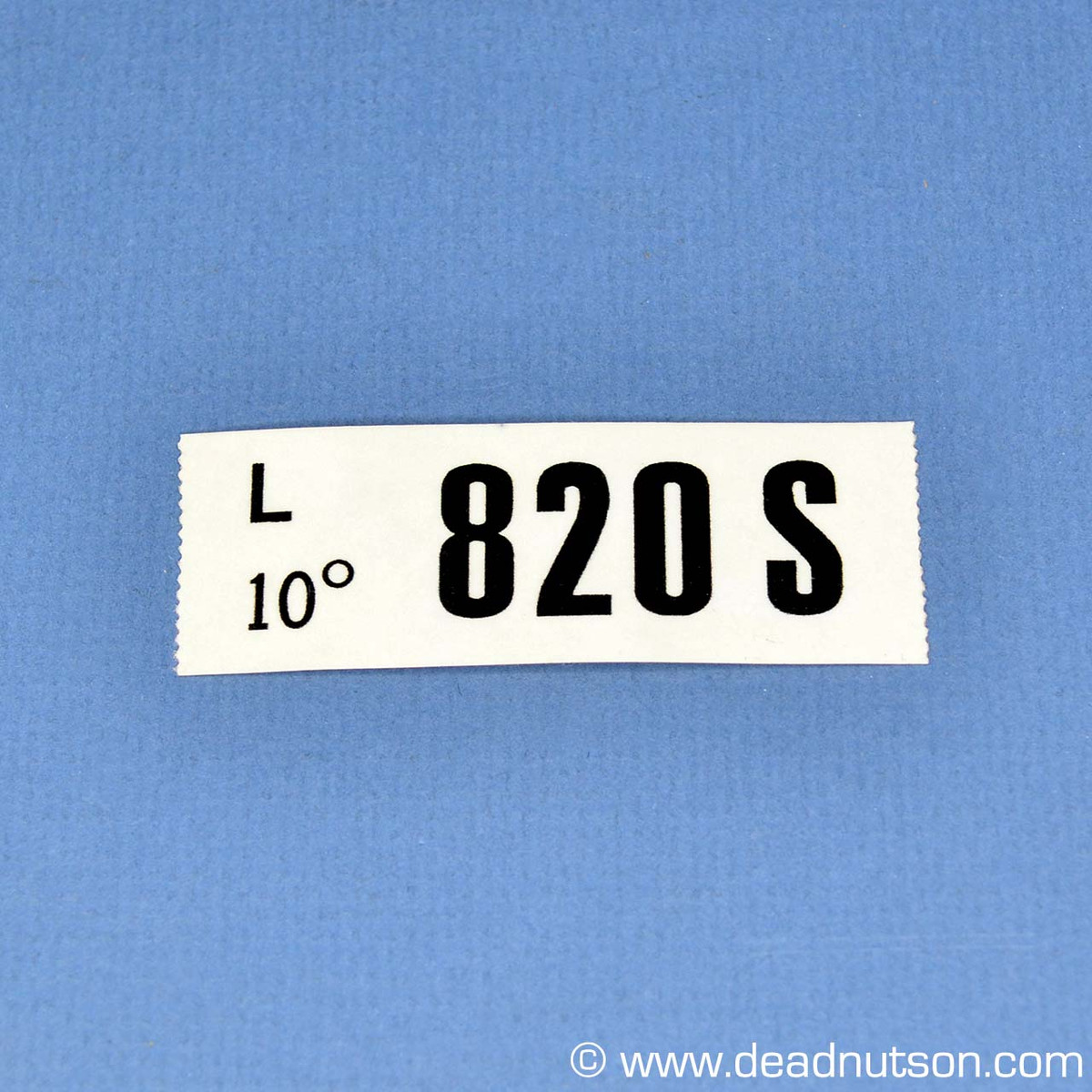 1969 BOSS 429 820S Engine ID Decal - Dead Nuts On