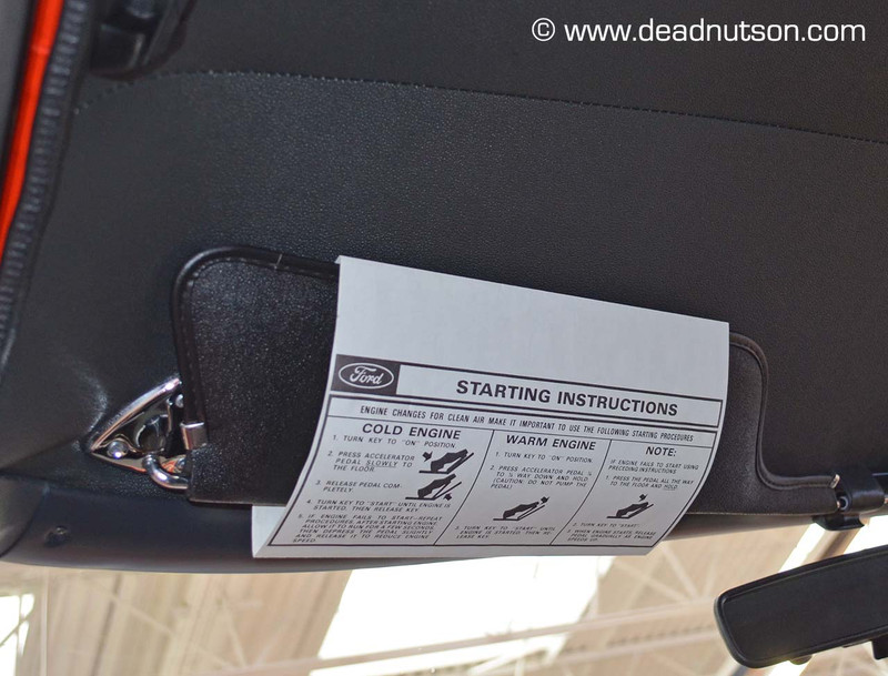 Sun Visor Starting Instructions Sleeve