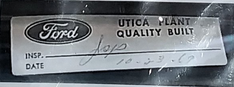 Utica Plant Convertible Inspection Decal