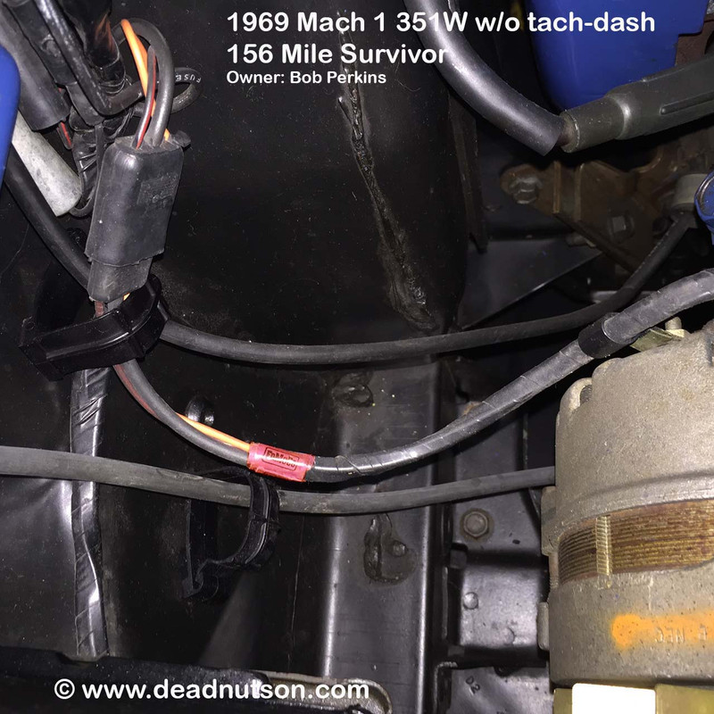 1969 Alternator Wire Harness Tag Without Tach Dash