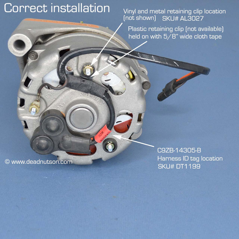 1969 Alternator Wire Harness (without tach)