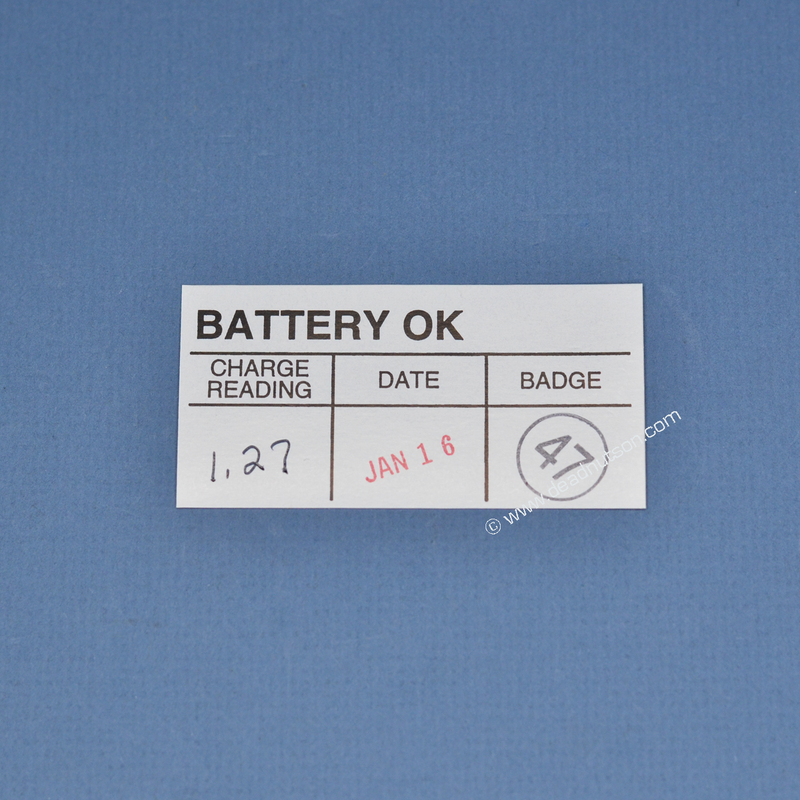 Battery Inspection Decal | Dated