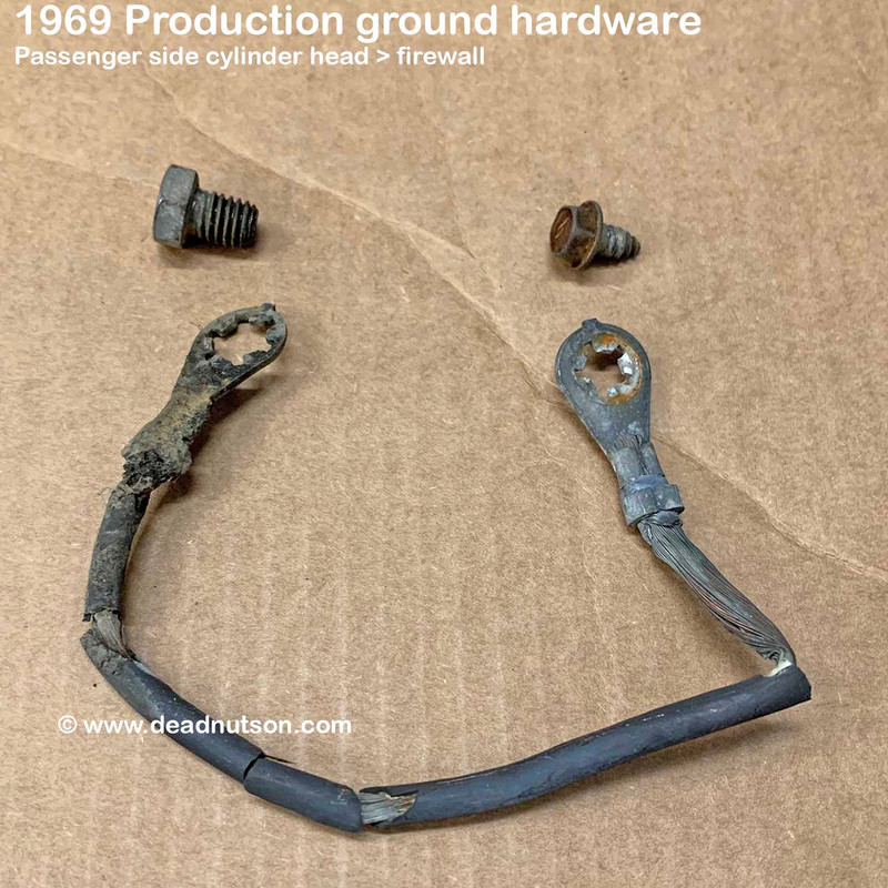 1968-69 Firewall Engine Ground Cable